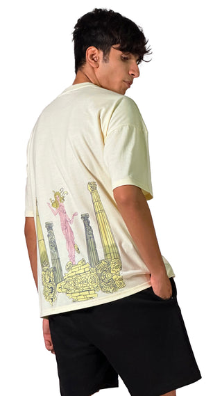 Medusa Oversized Beige T-Shirt