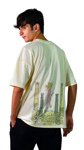 Medusa Oversized Beige T-Shirt
