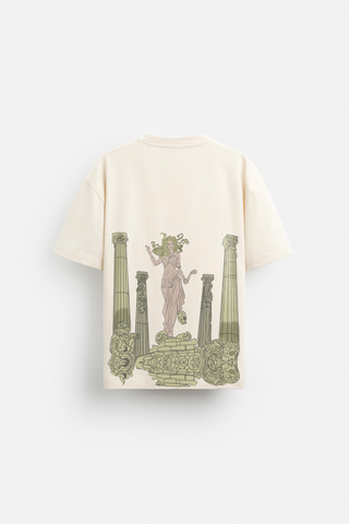 Medusa Oversized Beige T-Shirt