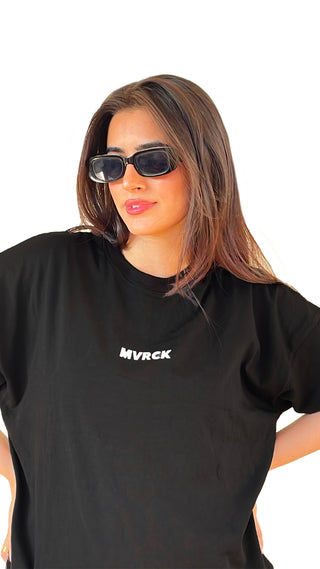 "Psyche Woman" Oversized Black T-Shirt
